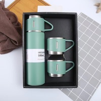 Pabrik grosir harga murah terisolasi termal botol air Set Hadiah 304 SS vakum termos cangkir 3 tutup 12-24 jam termal