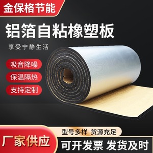 Blue Aluminum Foil Adhesive <b>Backing</b> Rubber Plastic <b>Board</b> 2m x 50cm Soundproof Panel Car Insulation Damping Material - Product Image 3