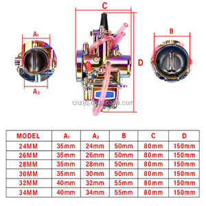 Carburador deslizante plano para motocicleta, pieza Universal colorida de alto rendimiento PWK30 para OKO PWK, 30mm, 2 tiempos, <span class=keywords><strong>50cc</strong></span>, Power <span class=keywords><strong>Jet</strong></span> Carb - Product Image 6