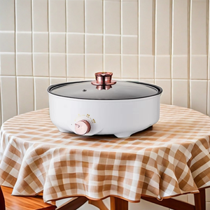 Parrilla Eléctrica para Barbacoa Multifunción con Revestimiento Antiadherente, Sin Humo, Fácil de Limpiar, 3 Ajustes de Temperatura, Calentamiento Circular Completo, 3 Colores - Product Image 1