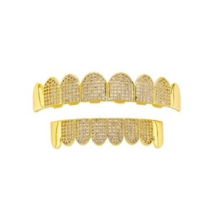 Nuevas Dentaduras Postizas de 8 Dientes con Microincrustaciones de Zirconia, Accesorio Hip-Hop para Disfraces de Halloween - Product Image 5