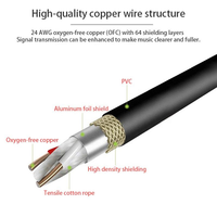 Câble audio OEM 2m en cuivre PVC double blindage, plaqué or, 6,35 mm TS mâle vers XLR femelle 3 broches, pour microphone/haut-parleur radio - Vente chaude usine