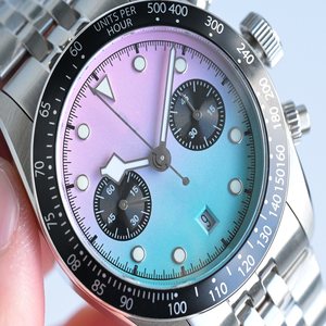 Montre de sport de luxe OEM Swiss Tudors Blakens Chronograph avec mouvement 7750, design Panda rose, fabriquée par C/ZF Factory, verre saphir, luminescent - Product Image 5