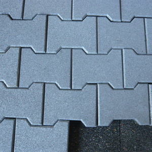 Briques de sol en caoutchouc de sécurité Absorption des chocs Carrelage à haute densité Carrelage de sol en caoutchouc pour aire de jeux Carrelages de sol en caoutchouc épais et inodore - Product Image 1