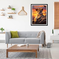 Peinture diamantée peinte à la main la plus populaire pour enfants, design animal simple avec motif de Pika Bara préféré
