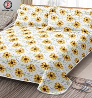 Drap de lit en tissu épais polyester éthiopien simple et élégant fantaisie bleu profond