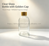 Vente en gros usine – Bouteille en verre cylindrique haute transparence de 200 ml avec bouchon à vis, pour diffuseur d'huiles essentielles et diffuseur à bâtonnets, finition pulvérisée