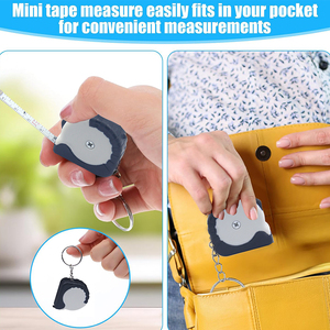 Trắng và đen mini 1m đo băng với <span class=keywords><strong>Keychain</strong></span> cho may thợ may ăn kiêng - Product Image 3