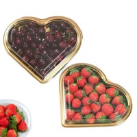 Groothandel Cadeau Hartvormige Schalen, Ecologische Luxe Cadeauverpakking, voor Fruit, Aardbeien, Kersen, of Chocolade