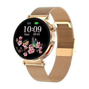 Jam tangan pintar mewah wanita Android jam tangan pintar Et490 bulat 360*360 2023 Ecg olahraga wanita lingkaran musik murah jam tangan pintar kualitas tinggi