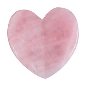 Gran parte trasera de cuarzo raspado Gua Sha Piedra en forma de corazón - Product Image 1