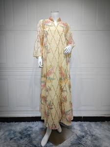 Nuevo Vestido Musulmán <span class=keywords><strong>de</strong></span> Moda Árabe <span class=keywords><strong>de</strong></span> Oriente Medio con Bordado <span class=keywords><strong>de</strong></span> Poliéster Estampado, Manga Larga, para <span class=keywords><strong>Mujer</strong></span>, 2026 - Product Image 5