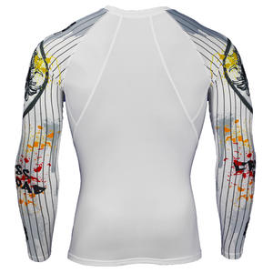 Camiseta deportiva transpirable de manga larga para hombre EVELYN, ropa deportiva de talla grande de secado rápido, estampado personalizable con cordón - Product Image 3