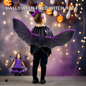 Vente chaude <span class=keywords><strong>Halloween</strong></span> Noir Oxford Tissu Sorcière Chapeau Pliable Partie Prop pour Enfants et Adultes pour Bonbons <span class=keywords><strong>Maquillage</strong></span> - Product Image 5