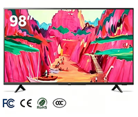 TV LED Layar Raksasa 98 Inci 4K HDTV Android Smart TV Rasio Aspek 16:9 untuk Proyek Hotel Afrika, TV Kamar Mandi Grosir SKD