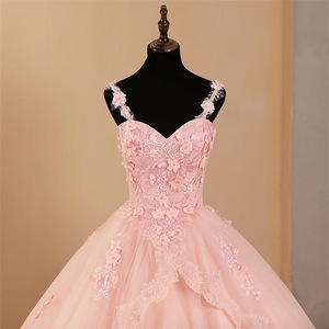 Elegant Princess Style Floral Ball Gown Evening Dress Sweetheart Neckline Chiffon Empire Waistline For Women - Product Image 2