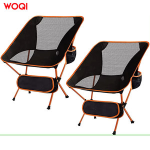 Silla Plegable WQOI para Exteriores, Camping y Pesca, de Aleación de Aluminio 7075, Malla Transpirable, Ligera y Portátil, Color Naranja - Product Image 3