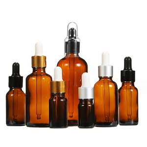 Frasco Gotero de Ámbar de 5-100ml, Botella con Gotero de Aluminio y Plástico, Frasco de Vidrio Ámbar para Aceite Esencial con Pipeta de Vidrio - Product Image 1