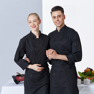 Uniformes de chef à manches courtes Vêtements de travail de chef de cuisine d'hôtel Tenues de chef pâtissier Cuisine occidentale <span class=keywords><strong>Tenue</strong></span> de chef personnalisable - Product Image 1
