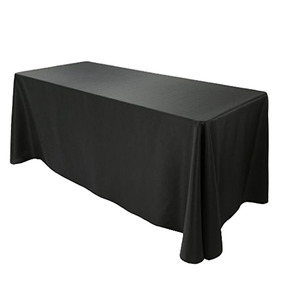Manteles de poliéster cuadrados y rectangulares extra grandes, paños de punto lisos blancos y negros para eventos de fiesta, planta de cartón - Product Image 3