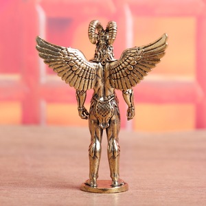 1 pieza de latón, figura de hombre demonio o ángel inmortal, estilo retro, regalo cultural y creativo, decoración de escritorio, mascota de té, adorno artesanal - Product Image 5