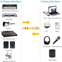 Adaptateur de câble séparateur audio jack 1 entrée 2 sorties / 3,5 mm pour casque et microphone