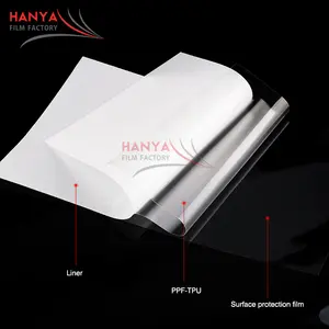 0.3mX30m Transparent TPU PU PPF roll self healing no yellowing 3 layers car paint protection film long warranty PPF sticker TPU