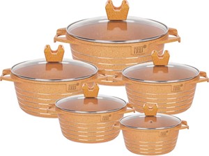 Batería <span class=keywords><strong>de</strong></span> Cocina Antiadherente MGC <span class=keywords><strong>de</strong></span> 10 Piezas, <span class=keywords><strong>Ollas</strong></span> <span class=keywords><strong>y</strong></span> <span class=keywords><strong>Sartenes</strong></span> para Cocina, Incluye Jarro Hervidor <span class=keywords><strong>y</strong></span> Cacerola <span class=keywords><strong>de</strong></span> Metal - Product Image 3