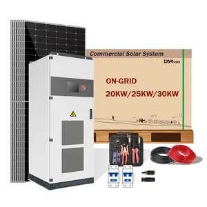 EU disesuaikan 30KW 50KW energi sistem surya semua dalam satu komersial 60KW pada Grid Solar Sistem