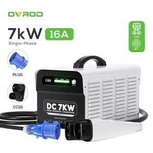 Ovrod Portable Dc Fast Charger For Electrical Car Dc Ev Charger Ccs Type 2 7Kw Dc Fast Charging Station