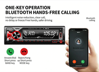 Lecteur MP3 de voiture avec contrôle de l'application du téléphone Carte TF Support 7388 Écran LCD haute puissance Radio FM