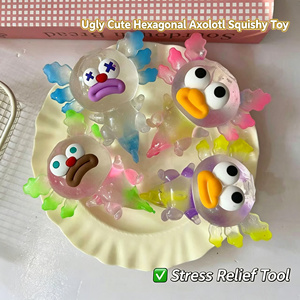 Juguete de Peluche Transparente de Axolotl, Juguete Antiestrés de Dibujos Animados, Juguete Sensorial para Aliviar <span class=keywords><strong>el</strong></span> Estrés y la Descompresión para Niños - Product Image 2