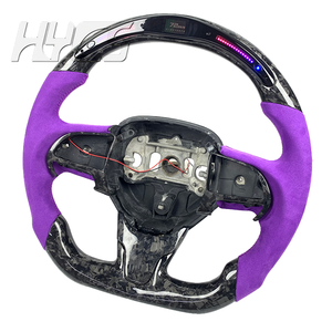 Accessoires intérieurs de voiture pour Chrysler 200 200C 300 300C Voyager 2015 -2017 Volant sport en fibre de carbone avec LED - Product Image 2