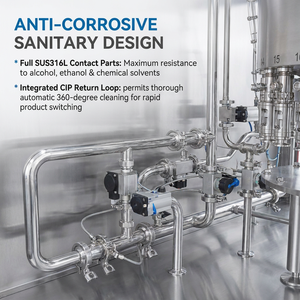 Ligne de remplissage automatique pneumatique antidéflagrante pour alcool, éthanol, solvant, liquides chimiques et peintures en bouteille - Product Image 2