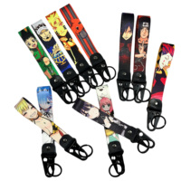 Mixte Anime 200 Designs Logo Cuir Aigle Bec Porte-clés Accessoires DBZ Luffy Bleach Moto Aigle Bec Poignet Porte-clés