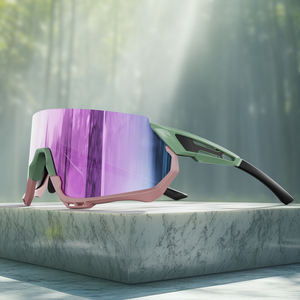 Lunettes de soleil sportives exclusives transfrontalières TR90 demi-cerclées avec verres PC, lunettes de VTT pour hommes et femmes, <span class=keywords><strong>nez</strong></span> réglable - Product Image 2