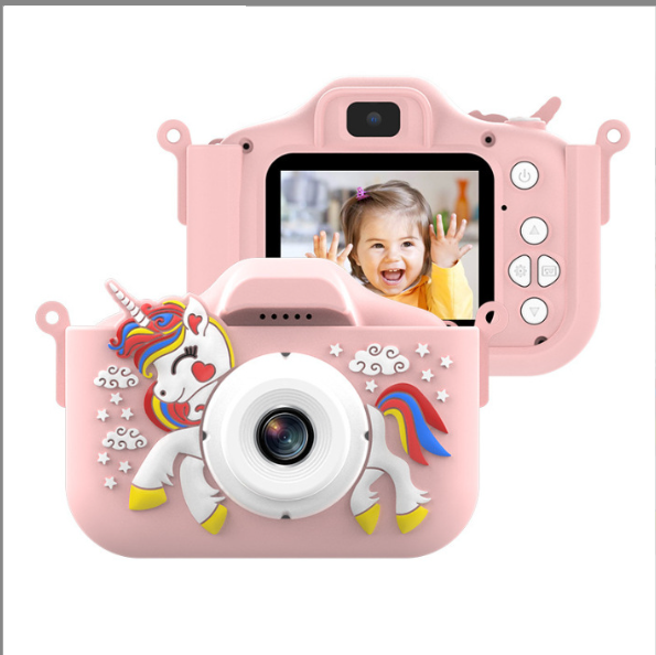 Boys Girls Kids Camera Toys Children Digital Video Camcorder Cartoon Silicone Cover Selfie Camera 1080P HD 2.0" TFT LCD CMOS