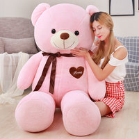 Ours en peluche géant souriant avec pull et nœud papillon, pour couple, mariage, cadeau pour amoureux et enfants