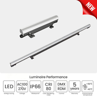 Proyector de Pared de Aluminio para Exteriores, 16W, AC100V-277V, Control DMX, Brillo Ajustable, IP66, Impermeable