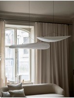Lampes suspendues modernes nordiques en tissu à LED pour la décoration intérieure Lumière de luxe d'hôtel Maison Chambre à coucher Salon Lampes suspendues en soie