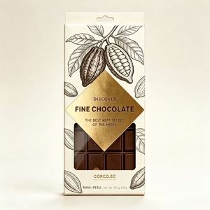 CORCO.EC Recyclable Fine <b>Chocolate</b> Bar Packaging Box Rigid Ivory Board Gold Foil Print Magnetic Closure Four-Color Printed Box - Product Image 1