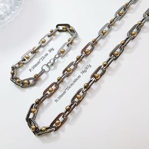 Kalung Baja Anti Karat Manik Bulat Buatan Tangan untuk Pria, Tahan Air, Rantai Bola Poles, Dapat Ditumpuk, Perhiasan Leher Grosir - Product Image 4