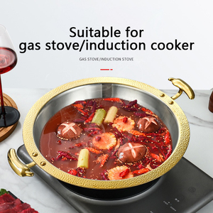 Hot Pot Cuisinière À Induction Pot Chinois <span class=keywords><strong>Hotpot</strong></span> En Acier Inoxydable Avec Couvercle Marmites Pour Cuisine Ustensiles De Cuisine - Product Image 4