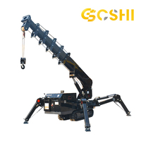 Mini-grue araignée de 3 tonnes, grue araignée sur chenilles, grue à flèche télescopique, petite grue de levage avec certification Euro 5 EPA