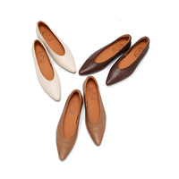 Chaussures plates pour femmes, dessus en cuir véritable, semelle en caoutchouc, légères, style décontracté, respirantes, confortables, multi-saisons