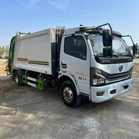 Camion compacteur d'ordures d'occasion pas cher, petit camion de compression des déchets, véhicule de collecte des ordures