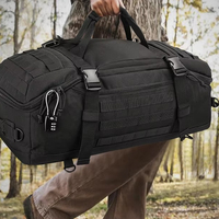 Sac à dos de sport tactique d'extérieur personnalisé 2 en 1 Sac à dos de sport et de trekking imperméable avec fermeture à glissière et doublure en polyester