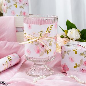 Pink Floral Wrapping <b>Paper</b> 47.23 Sq Ft Reversible Gift Wrap For Birthday Valentine Mothers Day Graduation Craft - Product Image 6