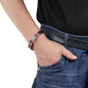 Venta al por mayor de la fábrica dos dragón Viking brazalete de cobre artritis pulseras para hombres amplia cambiante brazalete pulsera - Product Image 2