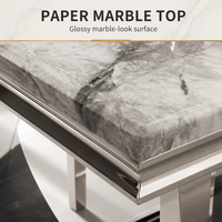 Table à manger de luxe pour la maison, design moderne, base en acier inoxydable, plateau en marbre